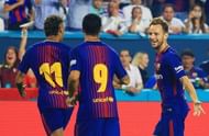 Neymar (left), Luis Suarez (centre) and Ivan Rakitic (right)